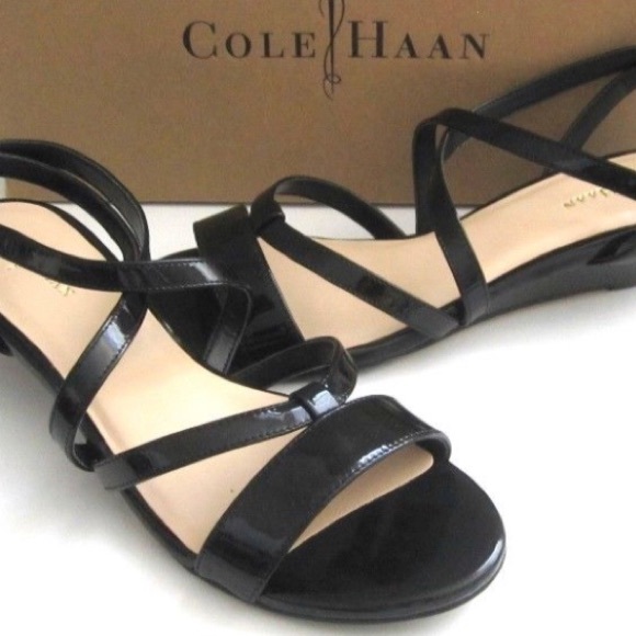 Cole Haan Shoes - COLE HAAN Kieran II Patent leather wedge Sandals